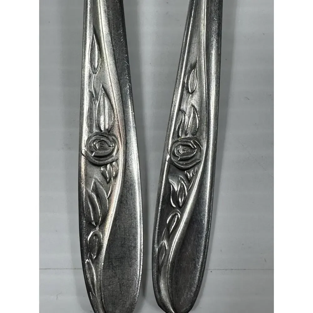 16pc Vintage SIPELIA DE-LUXE Cutlery Stainless Steel‎ Sheffield England Rose MCM